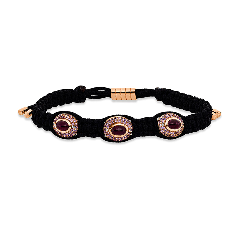 Armband mit Saphir  aus 750/-18 Karat Rotgold mit 6 Diamanten 0