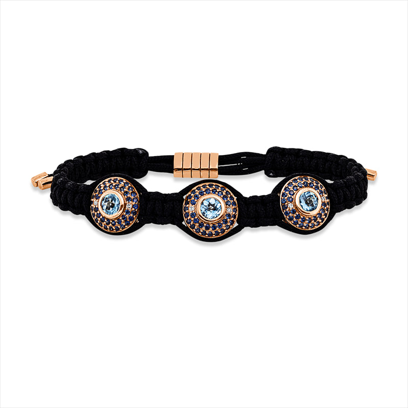 Armband mit Saphir  aus 750/-18 Karat Rotgold mit 6 Diamanten 0