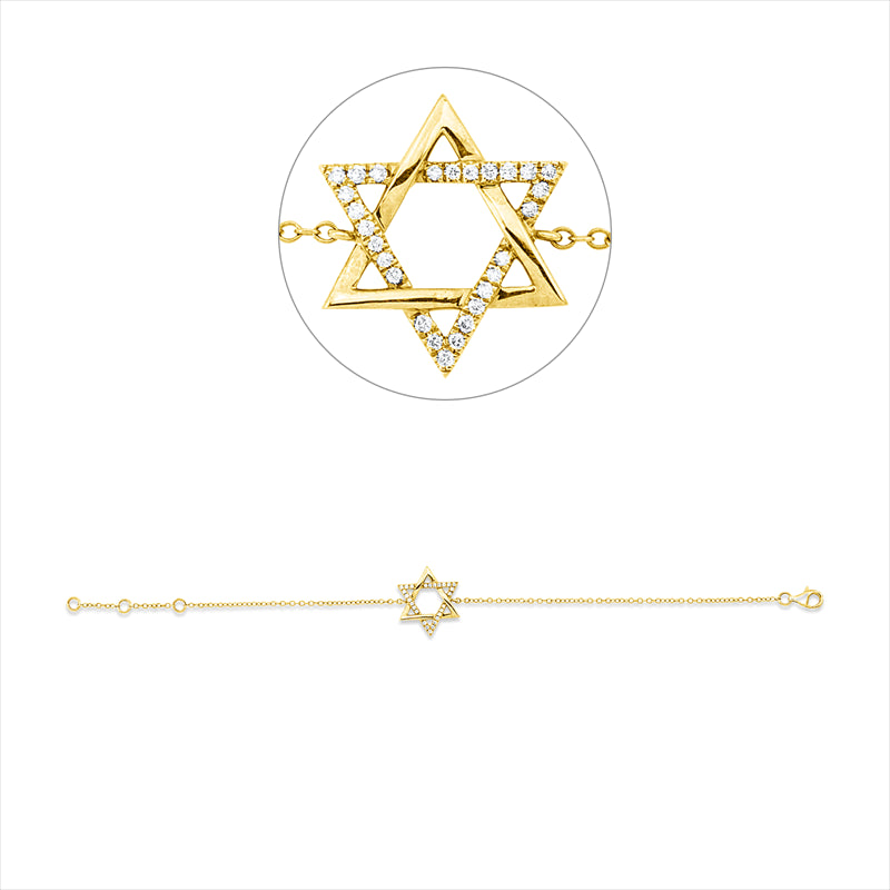 Armband    aus 585/-14 Karat Gelbgold mit 27 Diamanten 0