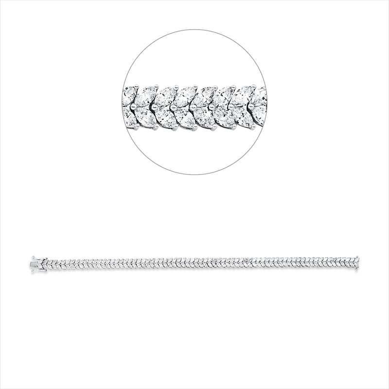 Armband    aus 750/-18 Karat Weißgold mit 144 Diamanten 7