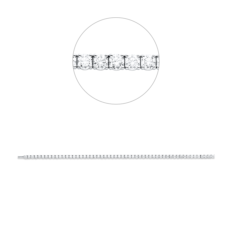 Armband    aus 750/-18 Karat Weißgold mit 55 Diamanten 5
