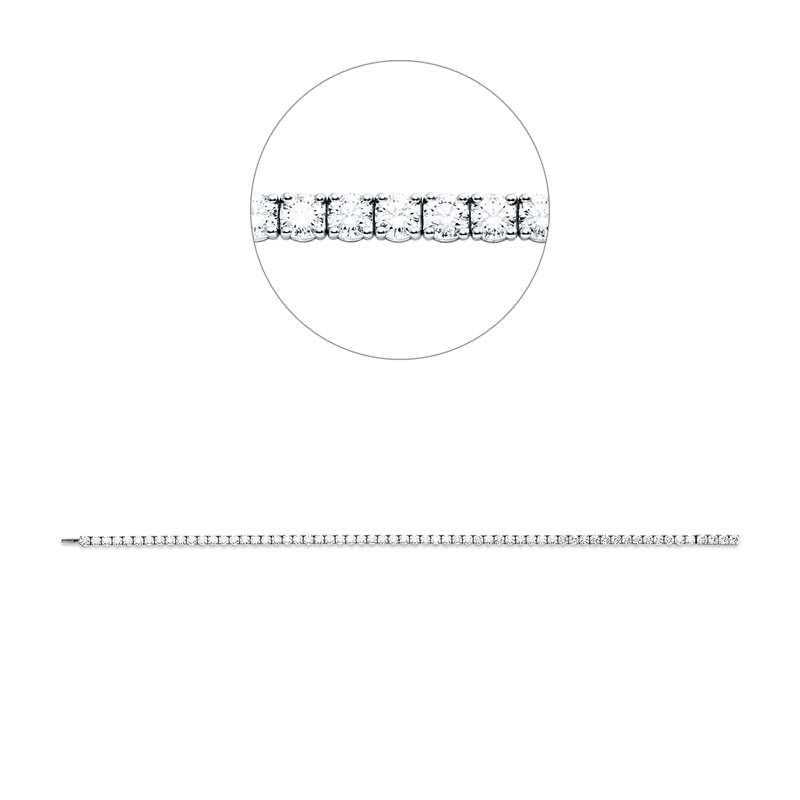 Armband    aus 750/-18 Karat Weißgold mit 62 Diamanten 4