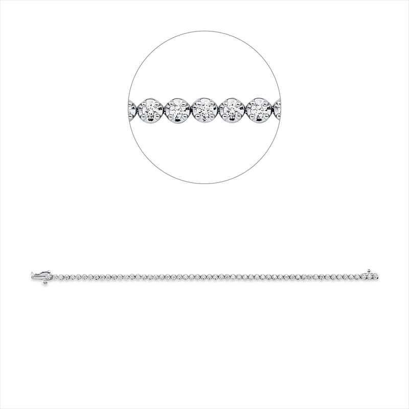 Armband    aus 750/-18 Karat Weißgold mit 56 Diamanten 1