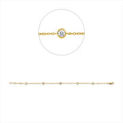 Armband    aus 750/-18 Karat Gelbgold mit 5 Diamanten 0