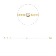 Armband    aus 750/-18 Karat Gelbgold mit 1 Diamant 0