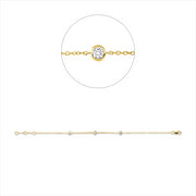 Armband    aus 750/-18 Karat Gelbgold mit 3 Diamanten 0