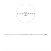 Armband    aus 750/-18 Karat Weißgold mit 3 Diamanten 0