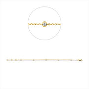 Armband    aus 750/-18 Karat Gelbgold mit 5 Diamanten 0