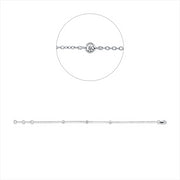 Armband    aus 750/-18 Karat Weißgold mit 3 Diamanten 0