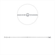 Armband    aus 750/-18 Karat Weißgold mit 1 Diamant 0