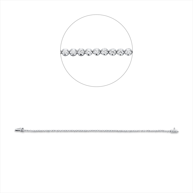 Armband    aus 750/-18 Karat Weißgold mit 88 Diamanten 0