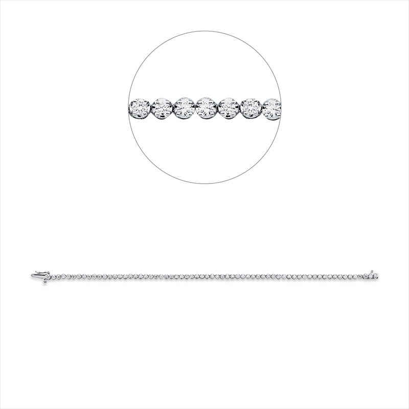 Armband    aus 750/-18 Karat Weißgold mit 65 Diamanten 1