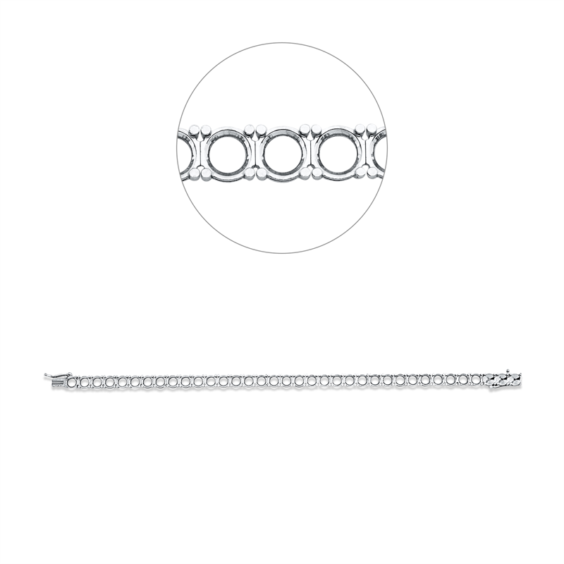 Armband    aus 750/-18 Karat Weißgold  