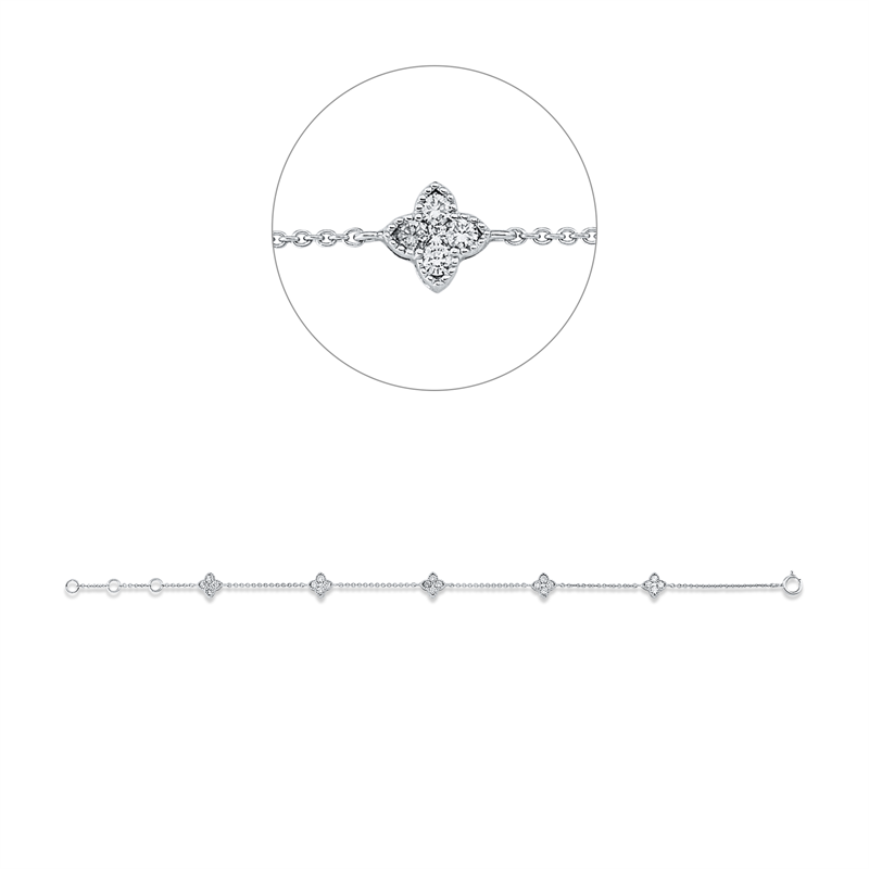 Armband    aus 750/-18 Karat Weißgold mit 25 Diamanten 0