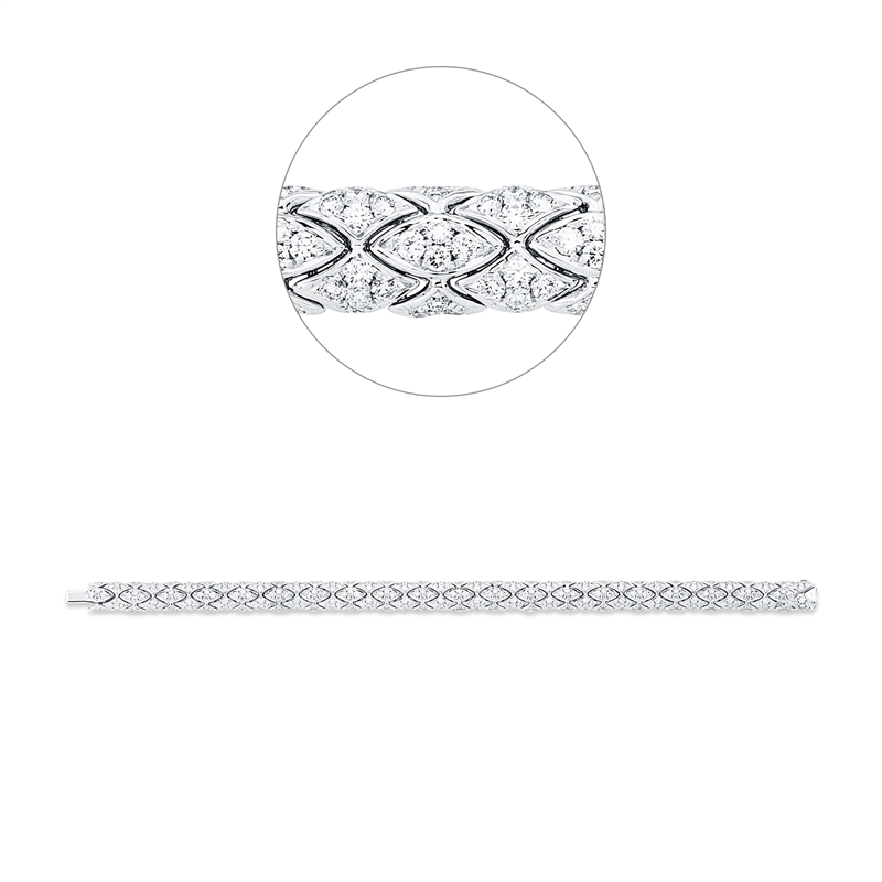 Armband    aus 750/-18 Karat Weißgold mit 400 Diamanten 5