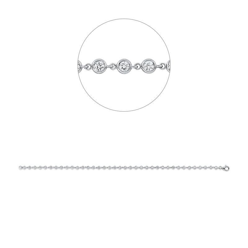 Armband    aus 750/-18 Karat Weißgold mit 37 Diamanten 1