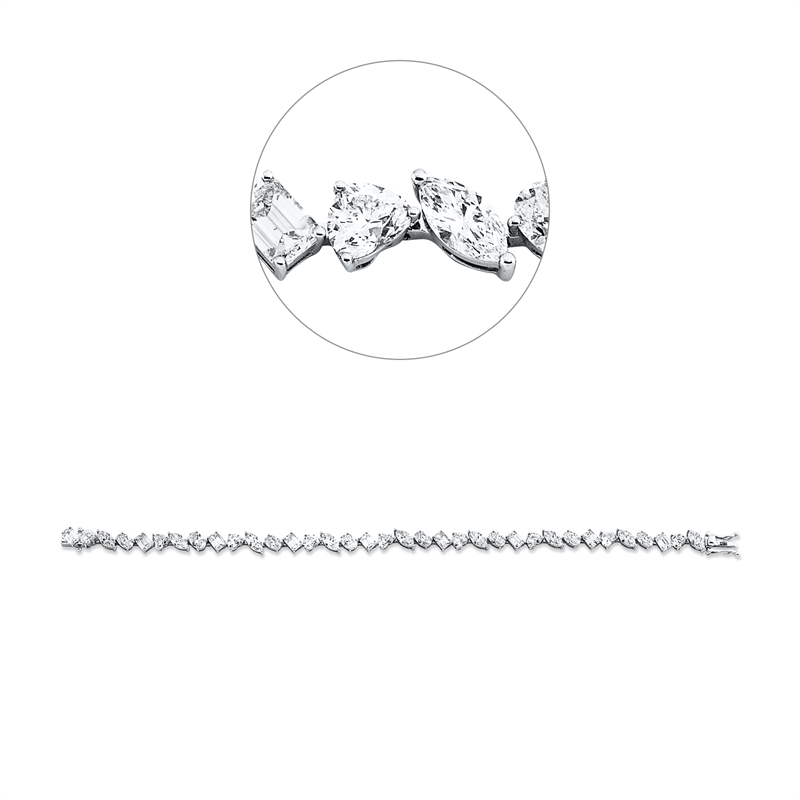 Armband    aus 950/-Platin Weißgold Platin 950 mit 35 Diamanten 11