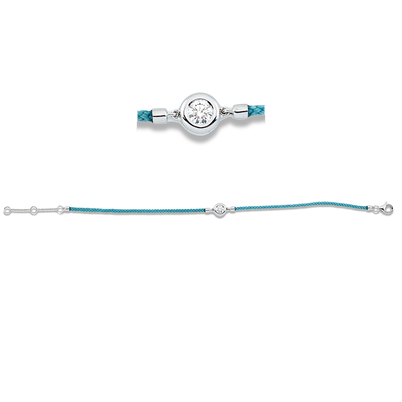 Armband    aus 750/-18 Karat Weißgold mit 1 Diamant 0