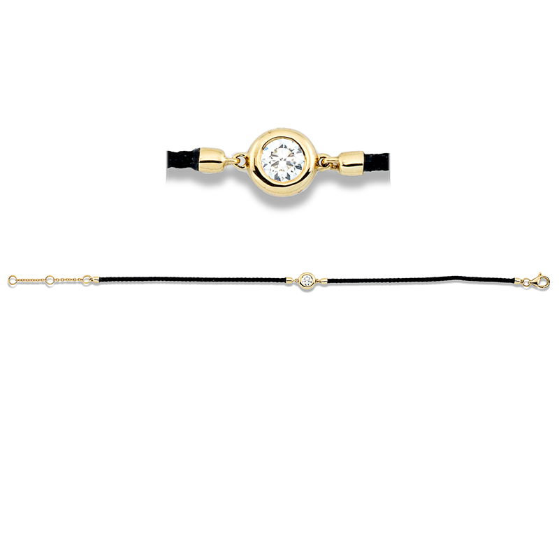 Armband    aus 750/-18 Karat Gelbgold mit 1 Diamant 0