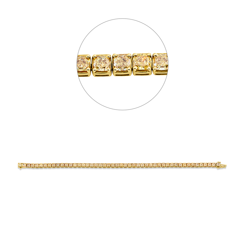 Armband    aus 750/-18 Karat Gelbgold mit 48 Diamanten 9