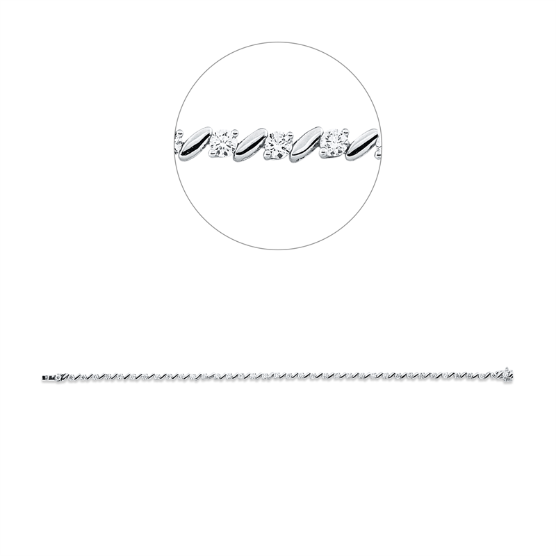 Armband    aus 750/-18 Karat Weißgold mit 38 Diamanten 1