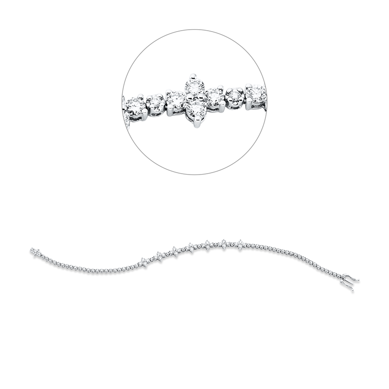Armband    aus 750/-18 Karat Weißgold mit 84 Diamanten 1