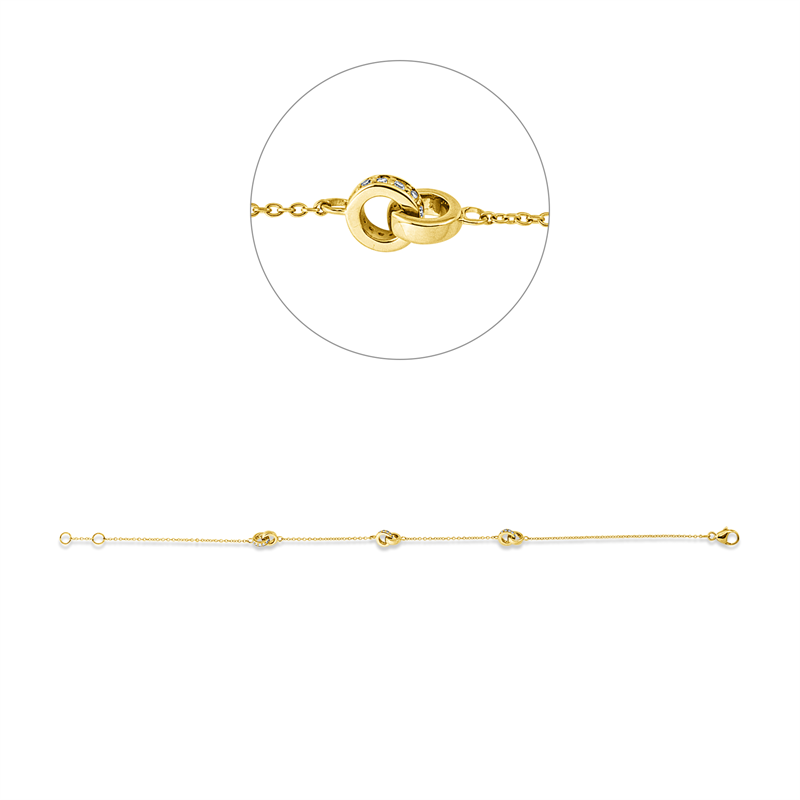 Armband    aus 750/-18 Karat Gelbgold mit 36 Diamanten 0
