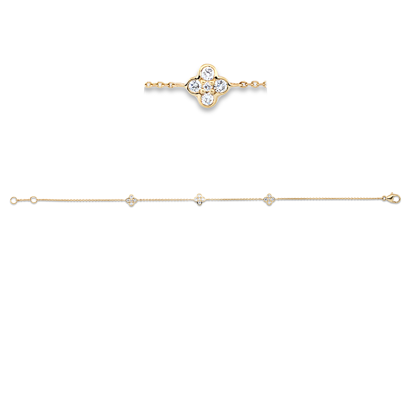 Armband    aus 750/-18 Karat Gelbgold mit 15 Diamanten 0