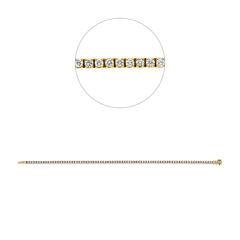 Armband    aus 750/-18 Karat Gelbgold mit 83 Diamanten 1