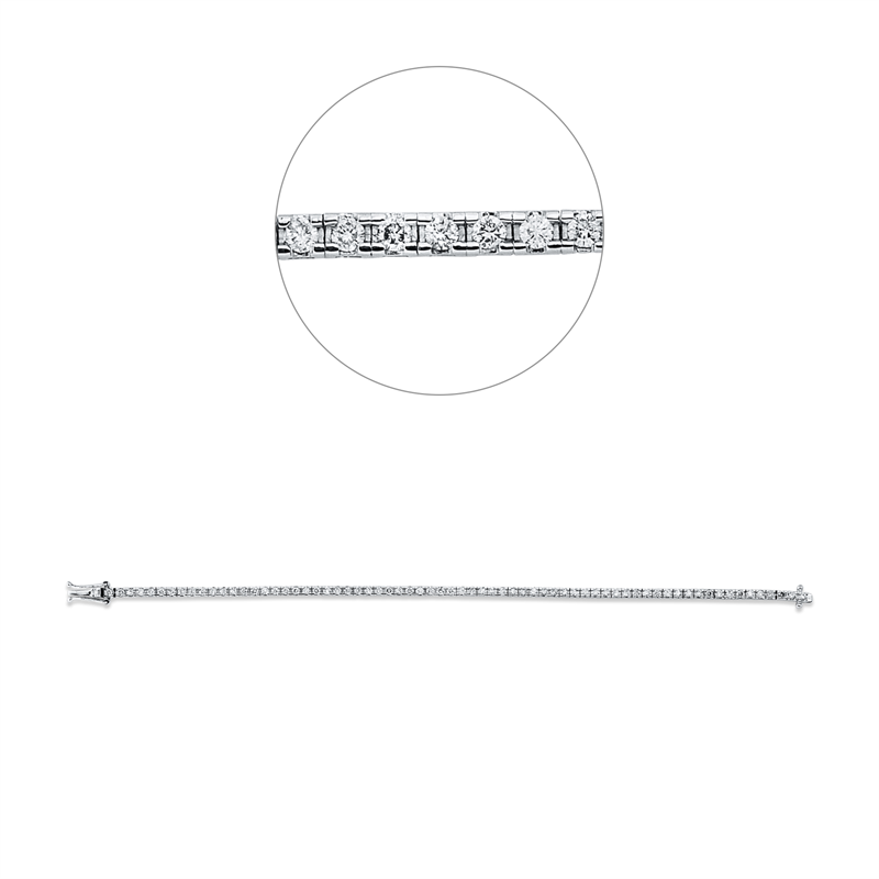 Armband    aus 750/-18 Karat Weißgold mit 69 Diamanten 1