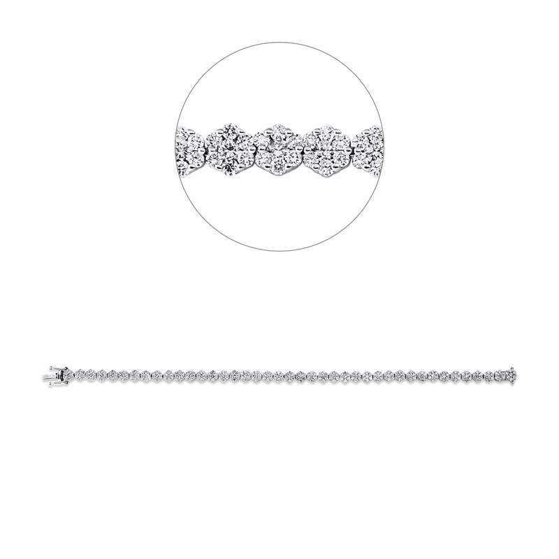 Armband    aus 750/-18 Karat Weißgold mit 287 Diamanten 4