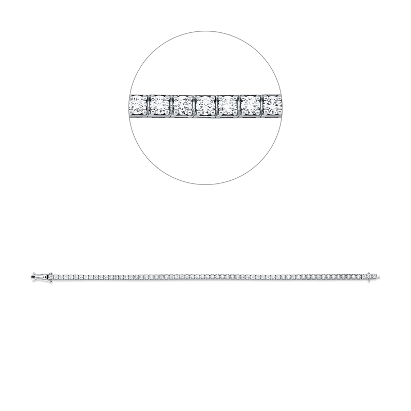 Armband    aus 750/-18 Karat Weißgold mit 65 Diamanten 3