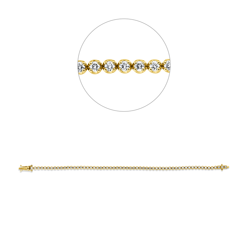 Armband    aus 750/-18 Karat Gelbgold mit 60 Diamanten 2