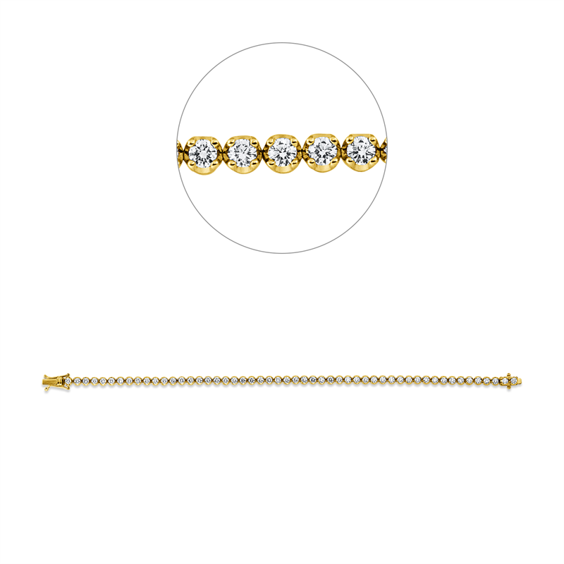 Armband    aus 750/-18 Karat Gelbgold mit 52 Diamanten 3