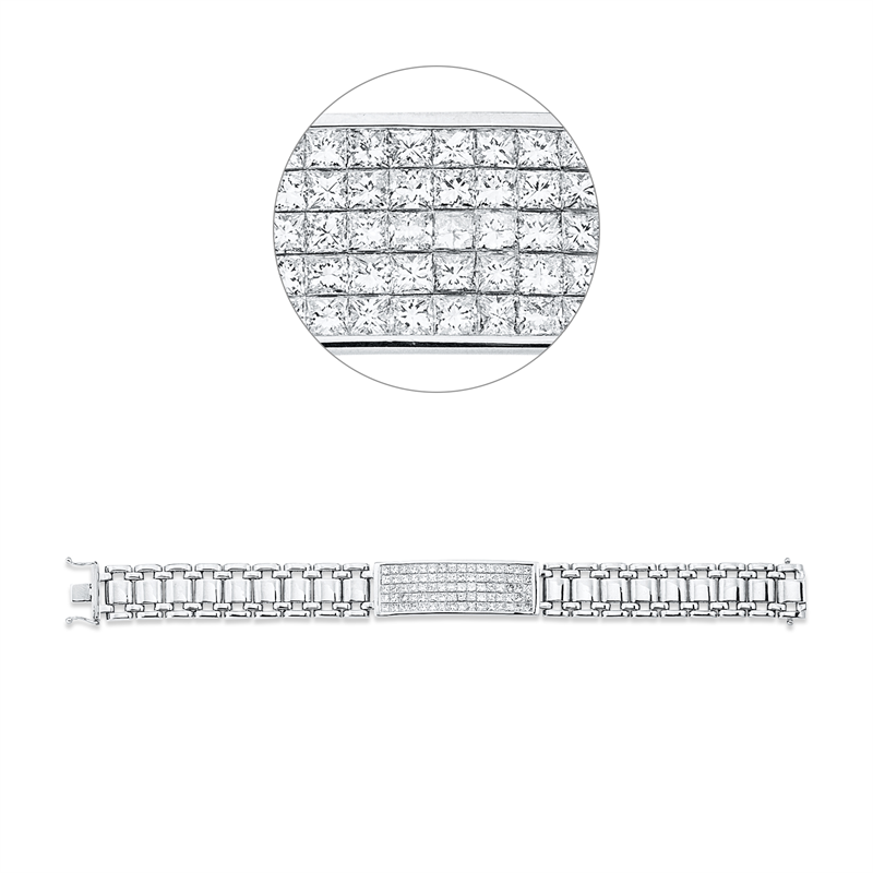 Armband    aus 750/-18 Karat Weißgold mit 80 Diamanten 5
