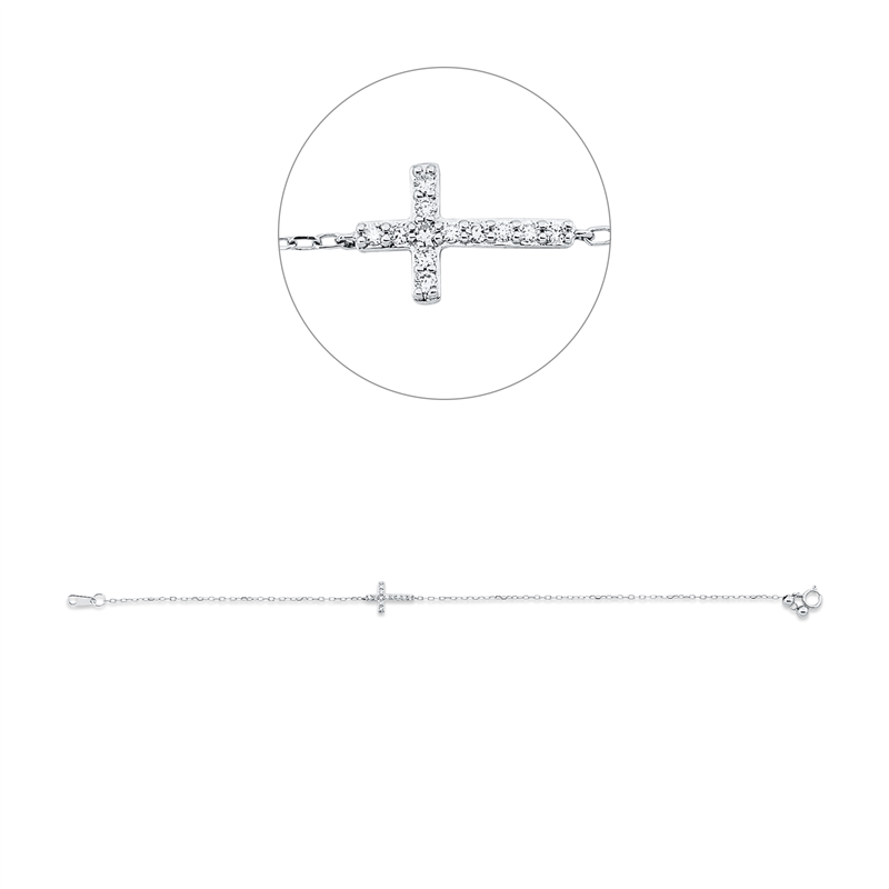 Armband    aus 750/-18 Karat Weißgold mit 12 Diamanten 0