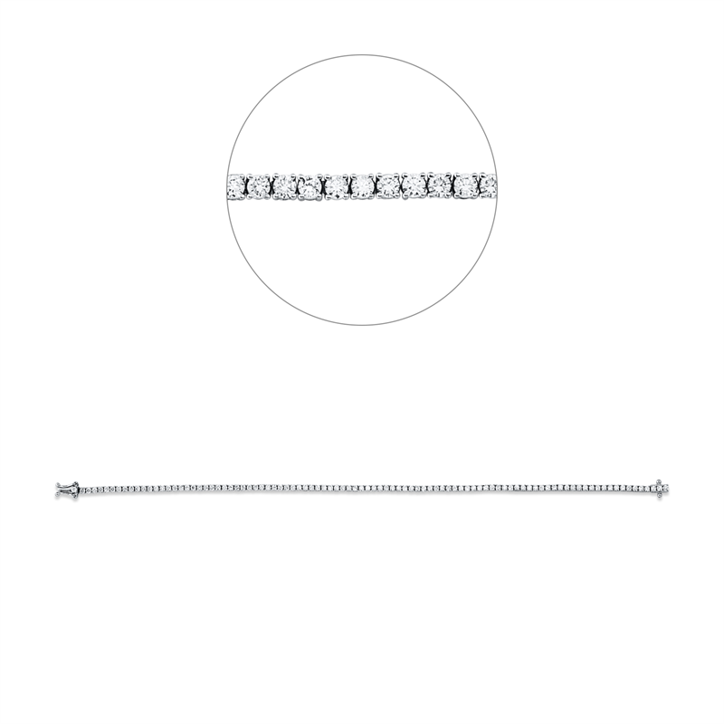 Armband    aus 750/-18 Karat Weißgold mit 96 Diamanten 1