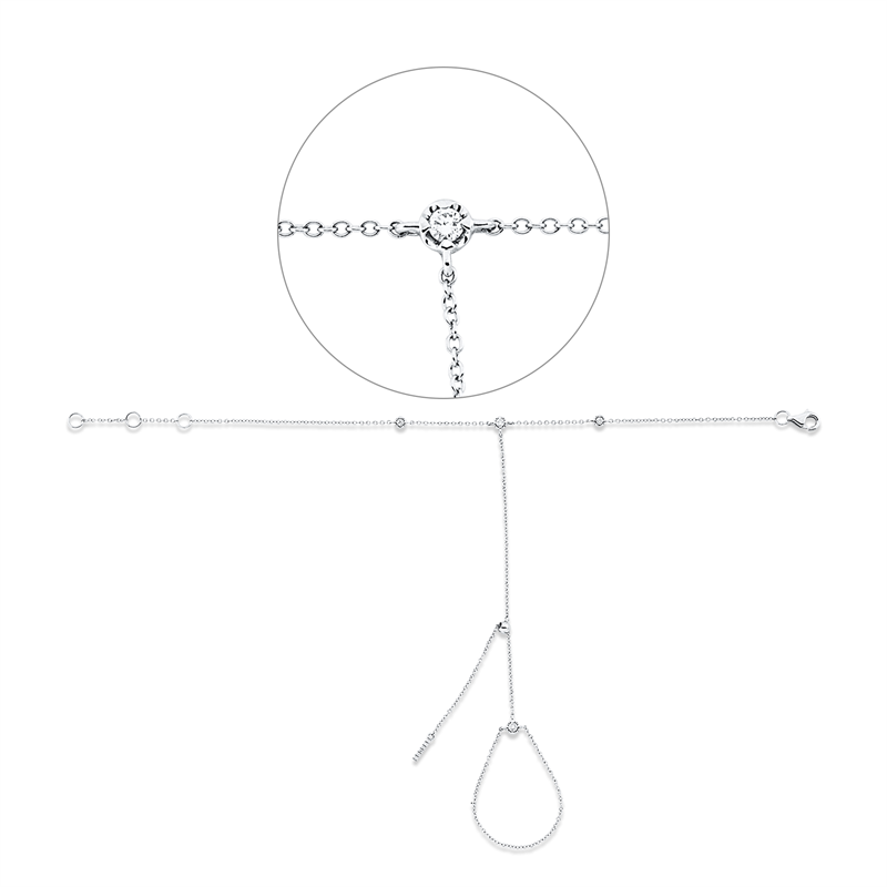 Armband    aus 750/-18 Karat Weißgold mit 10 Diamanten 0