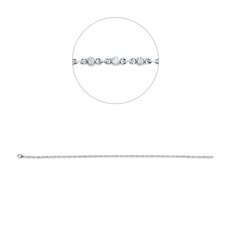 Armband    aus 750/-18 Karat Weißgold mit 35 Diamanten 0