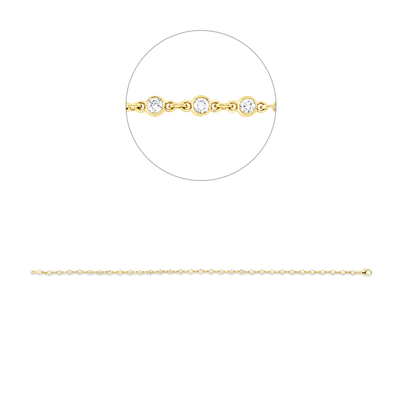 Armband    aus 750/-18 Karat Gelbgold mit 32 Diamanten 0