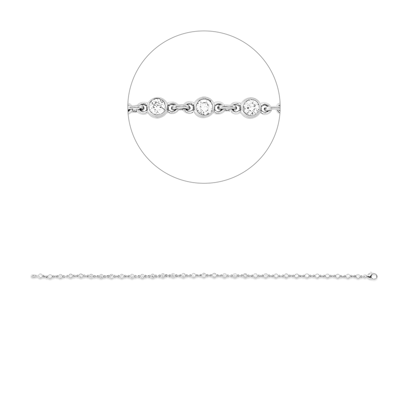 Armband    aus 750/-18 Karat Weißgold mit 36 Diamanten 0
