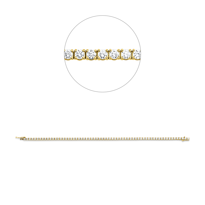 Armband    aus 750/-18 Karat Gelbgold mit 64 Diamanten 2