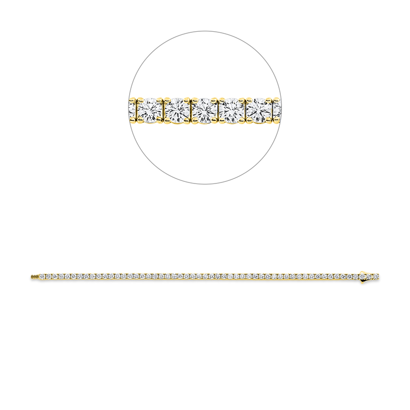 Armband    aus 750/-18 Karat Gelbgold mit 54 Diamanten 5 ct