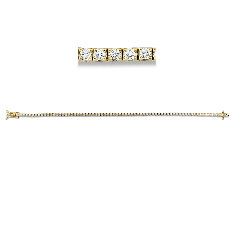 Armband    aus 750/-18 Karat Gelbgold mit 70 Diamanten 2