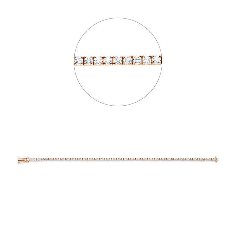 Armband    aus 750/-18 Karat Rotgold mit 81 Diamanten 2
