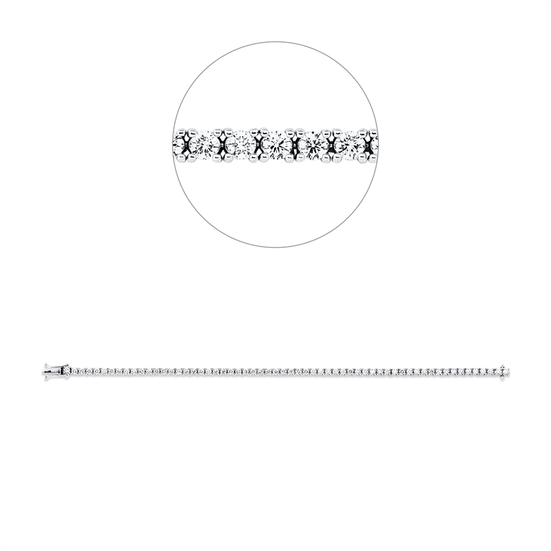 Armband    aus 750/-18 Karat Weißgold mit 60 Diamanten 3