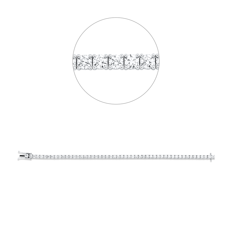 Armband    aus 750/-18 Karat Weißgold mit 52 Diamanten 5