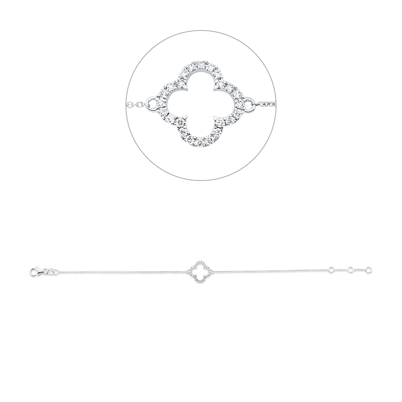 Armband    aus 750/-18 Karat Weißgold mit 24 Diamanten 0