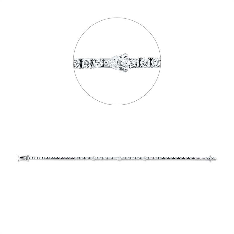 Armband    aus 750/-18 Karat Weißgold mit 31 Diamanten 1