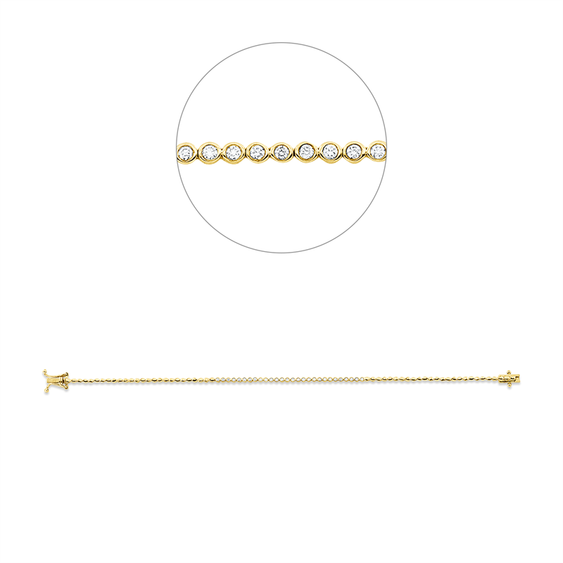 Armband    aus 750/-18 Karat Gelbgold mit 28 Diamanten 0